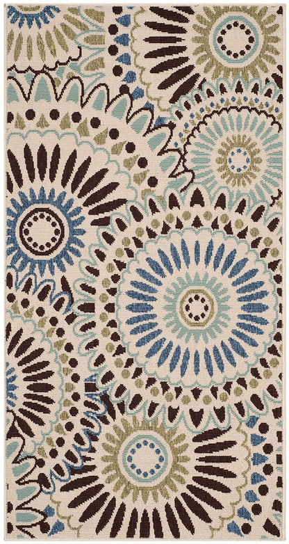 Safavieh Veranda Ver091-0612 Cream / Blue Geometric Area Rug