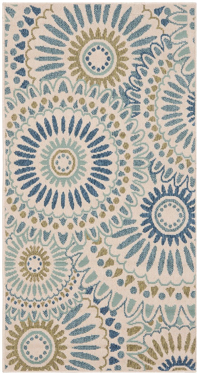 Safavieh Veranda Ver091-0614 Cream / Green Geometric Area Rug