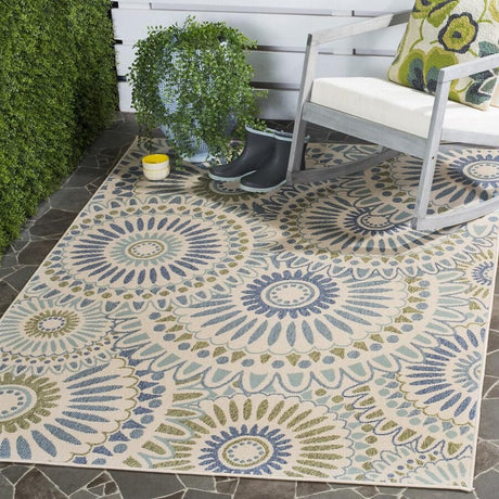Safavieh Veranda Ver091-0614 Cream / Green Rugs.