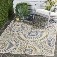 Safavieh Veranda Ver091-0614 Cream / Green Geometric Area Rug