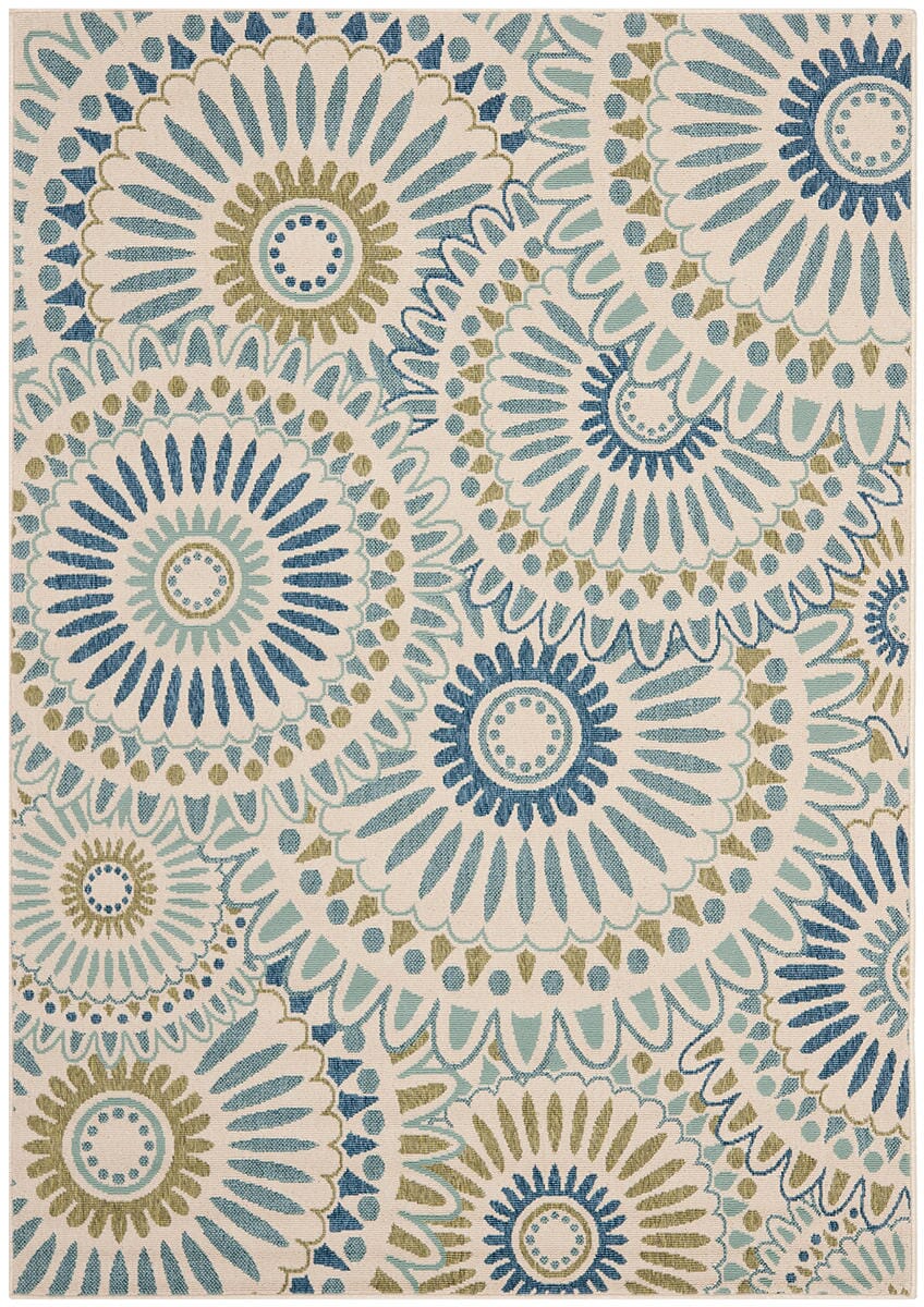 Safavieh Veranda Ver091-0614 Cream / Green Geometric Area Rug