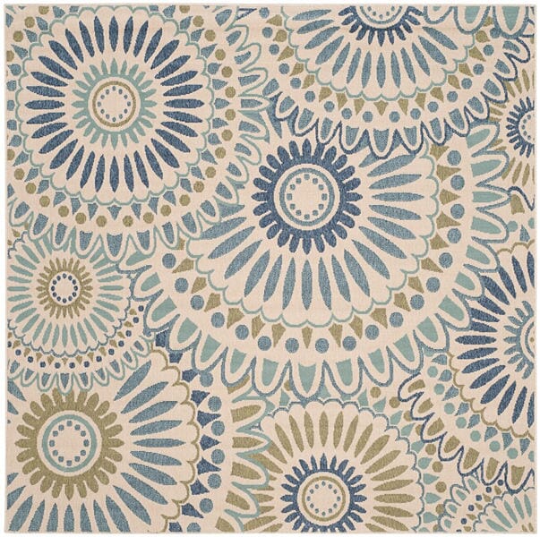 Safavieh Veranda Ver091-0614 Cream / Green Geometric Area Rug