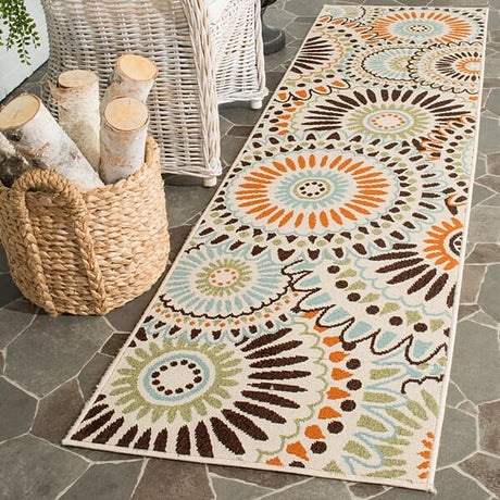 Safavieh Veranda Ver091-0712 Cream / Chocolate Rugs.