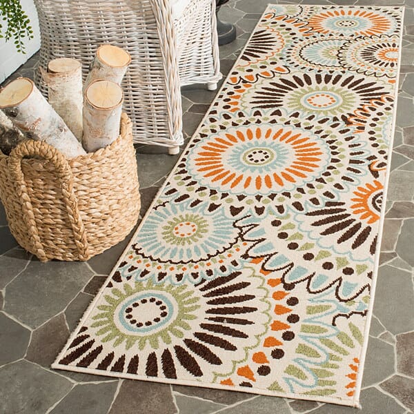 Safavieh Veranda Ver091-0712 Cream / Chocolate Rugs.