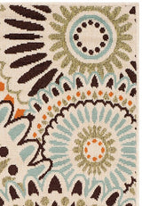 Safavieh Veranda Ver091-0712 Cream / Chocolate Rugs.