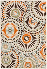 Safavieh Veranda Ver091-0712 Cream / Chocolate Rugs.