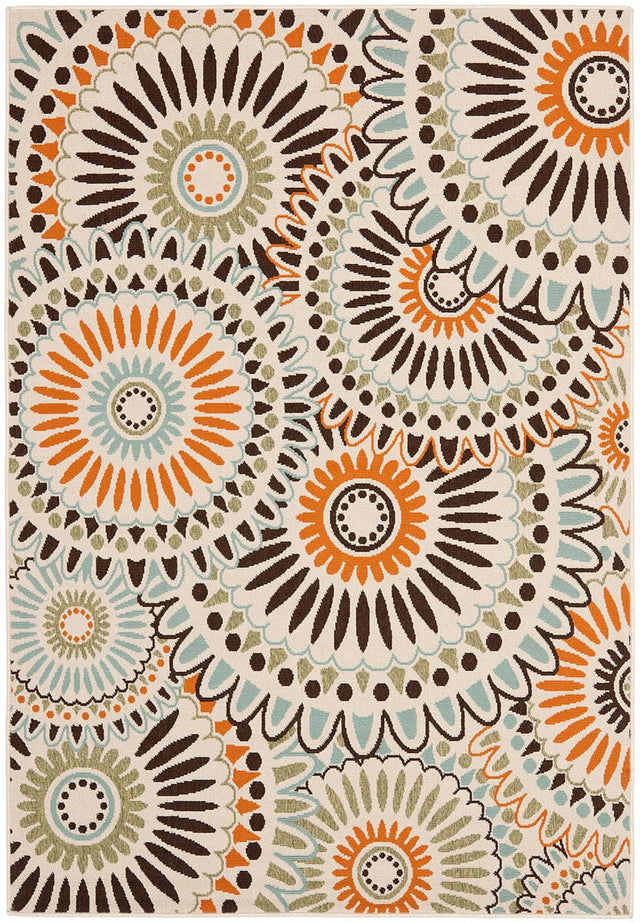 Safavieh Veranda Ver091-0712 Cream / Chocolate Rugs.