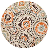 Safavieh Veranda Ver091-0712 Cream / Chocolate Rugs.