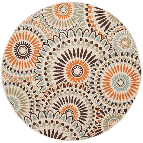 Safavieh Veranda Ver091-0712 Cream / Chocolate Rugs.