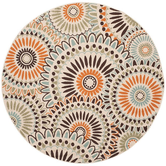 Safavieh Veranda Ver091-0712 Cream / Chocolate Rugs.
