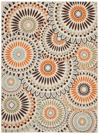 Safavieh Veranda Ver091-0712 Cream / Chocolate Geometric Area Rug