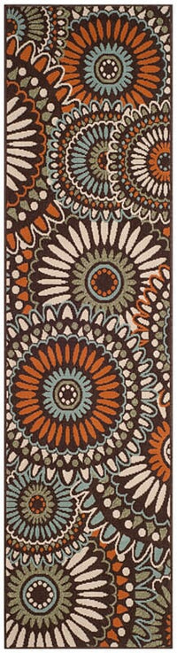 Safavieh Veranda Ver091-0725 Chocolate / Terracotta Geometric Area Rug