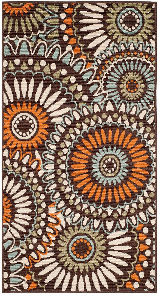 Safavieh Veranda Ver091-0725 Chocolate / Terracotta Rugs.