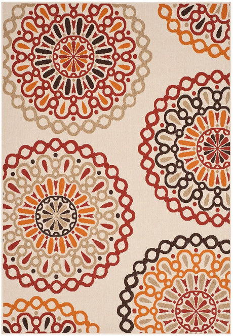 Safavieh Veranda Ver092-0313 Creme / Red Rugs.