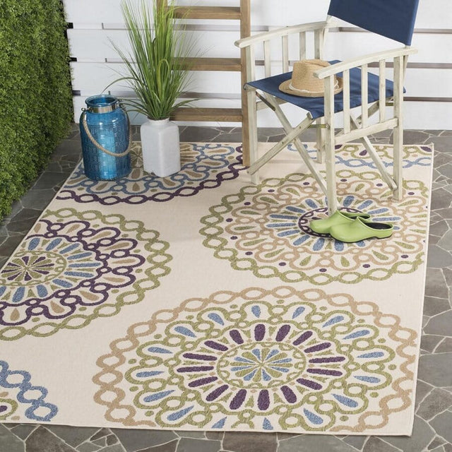 Safavieh Veranda Ver092-0514 Cream / Green Rugs.