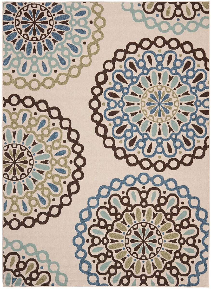 Safavieh Veranda Ver092-0615 Cream / Blue Rugs.