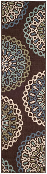 Safavieh Veranda Ver092-0625 Chocolate / Blue Rugs.