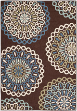 Safavieh Veranda Ver092-0625 Chocolate / Blue Rugs.