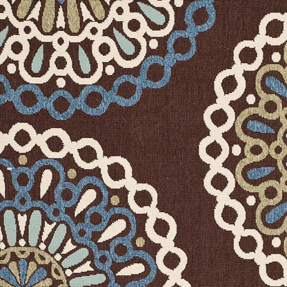 Safavieh Veranda Ver092-0625 Chocolate / Blue Geometric Area Rug