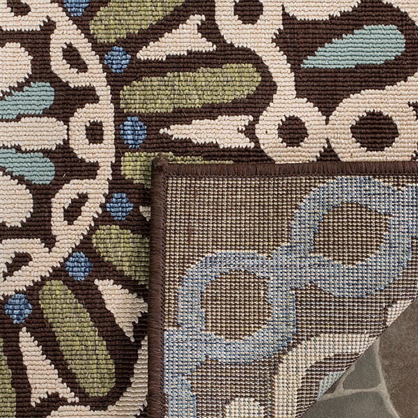 Safavieh Veranda Ver092-0625 Chocolate / Blue Rugs.