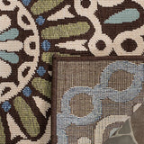 Safavieh Veranda Ver092-0625 Chocolate / Blue Rugs.