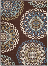 Safavieh Veranda Ver092-0625 Chocolate / Blue Rugs.