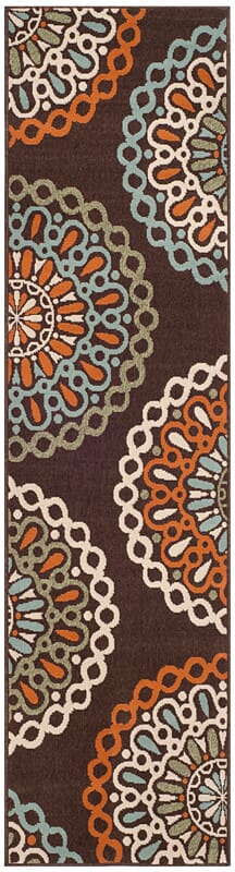 Safavieh Veranda Ver092-0725 Chocolate / Terracotta Rugs.