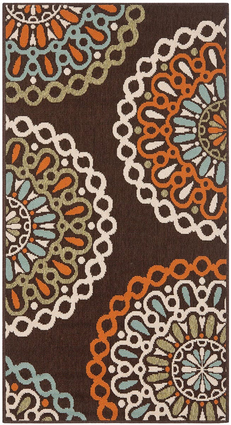 Safavieh Veranda Ver092-0725 Chocolate / Terracotta Rugs.