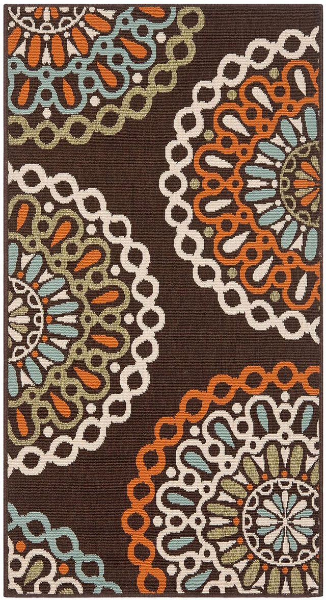 Safavieh Veranda Ver092-0725 Chocolate / Terracotta Rugs.