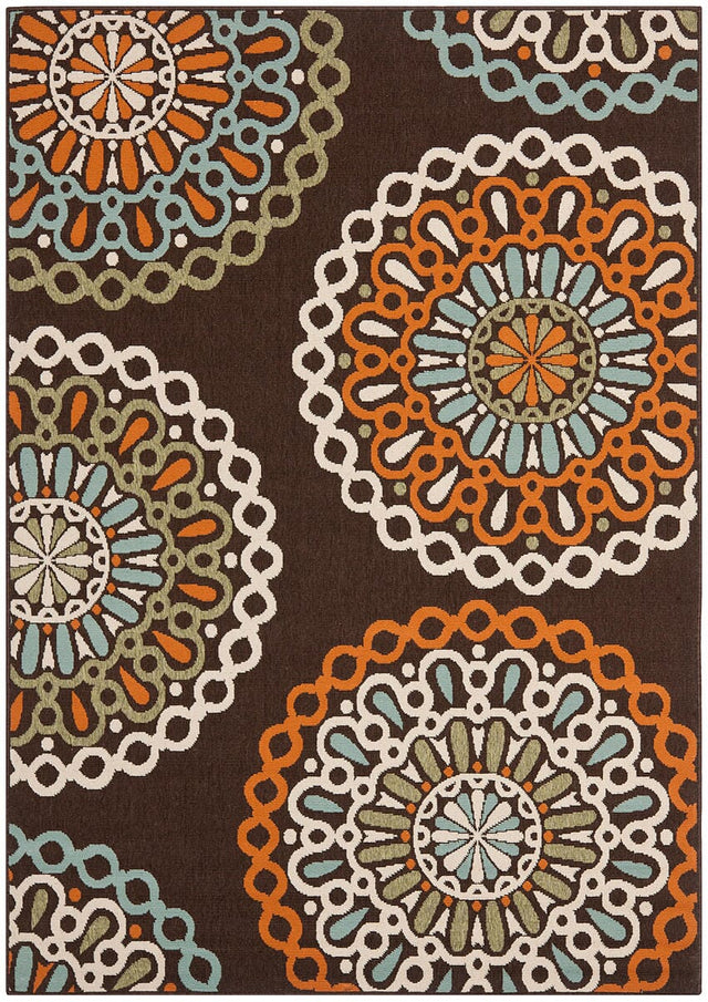 Safavieh Veranda Ver092-0725 Chocolate / Terracotta Rugs.