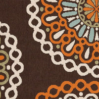 Safavieh Veranda Ver092-0725 Chocolate / Terracotta Geometric Area Rug