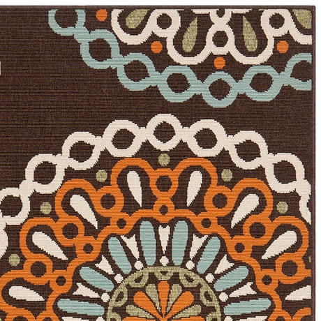 Safavieh Veranda Ver092-0725 Chocolate / Terracotta Rugs.