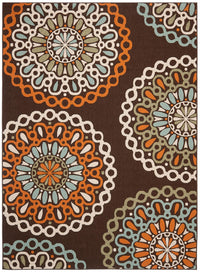 Safavieh Veranda Ver092-0725 Chocolate / Terracotta Geometric Area Rug