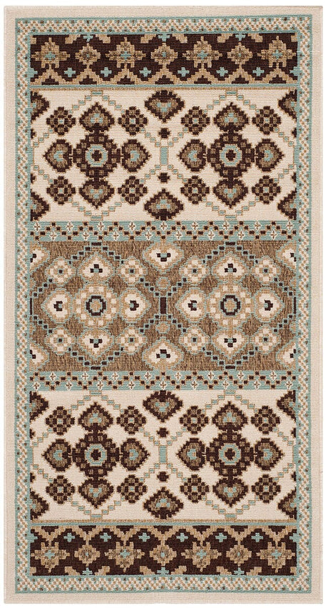 Safavieh Veranda Ver093-0212 Cream / Chocolate Rugs.