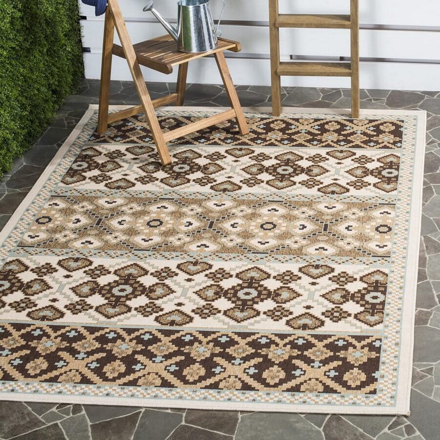 Safavieh Veranda Ver093-0212 Cream / Chocolate Area Rug