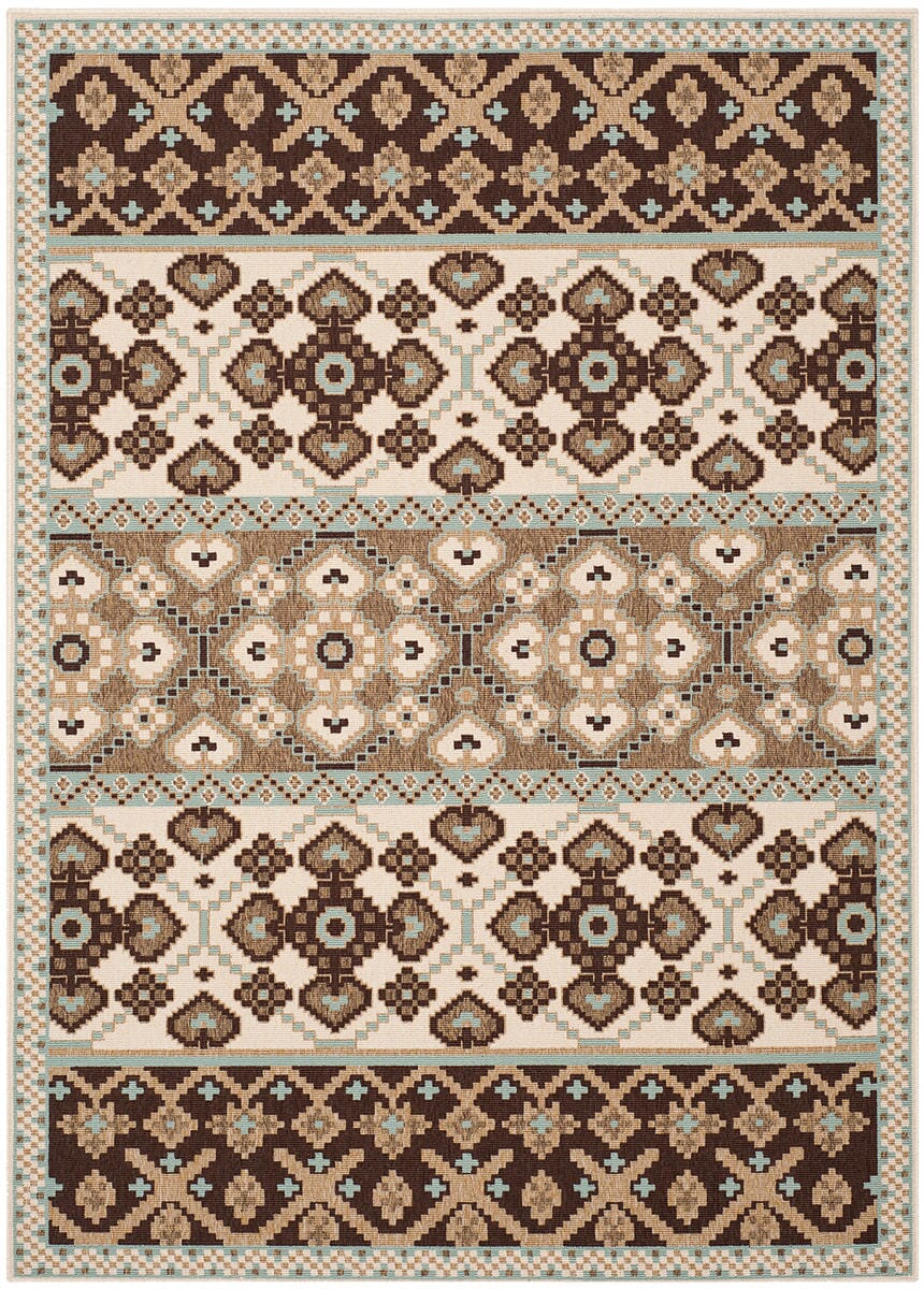 Safavieh Veranda Ver093-0212 Cream / Chocolate Area Rug