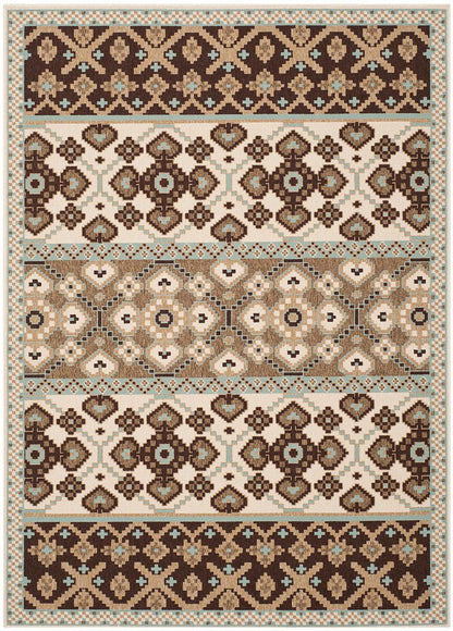 Safavieh Veranda Ver093-0212 Cream / Chocolate Area Rug