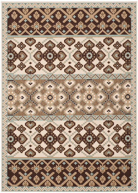 Safavieh Veranda Ver093-0212 Cream / Chocolate Rugs.