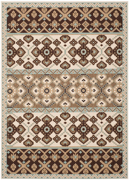 Safavieh Veranda Ver093-0212 Cream / Chocolate Area Rug