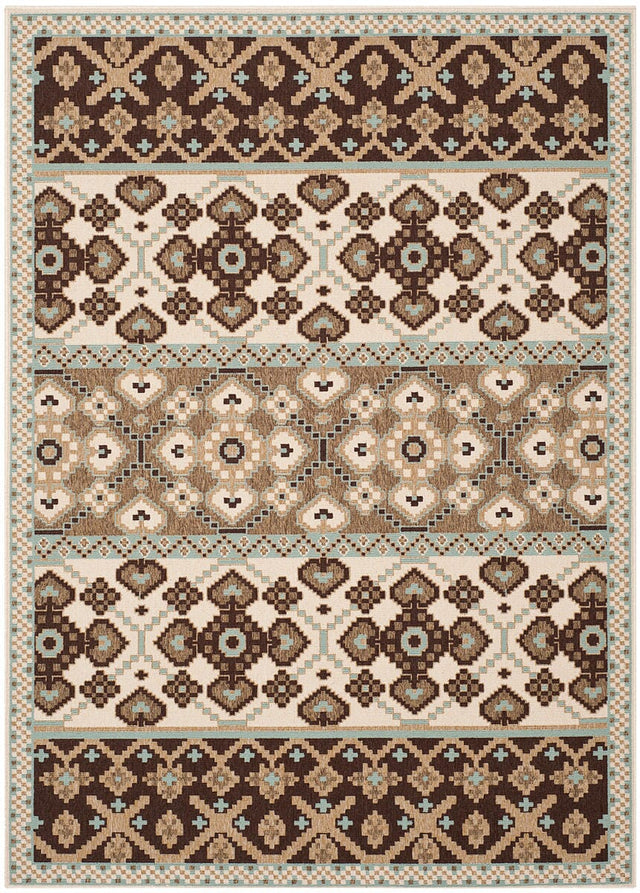 Safavieh Veranda Ver093-0212 Cream / Chocolate Rugs.