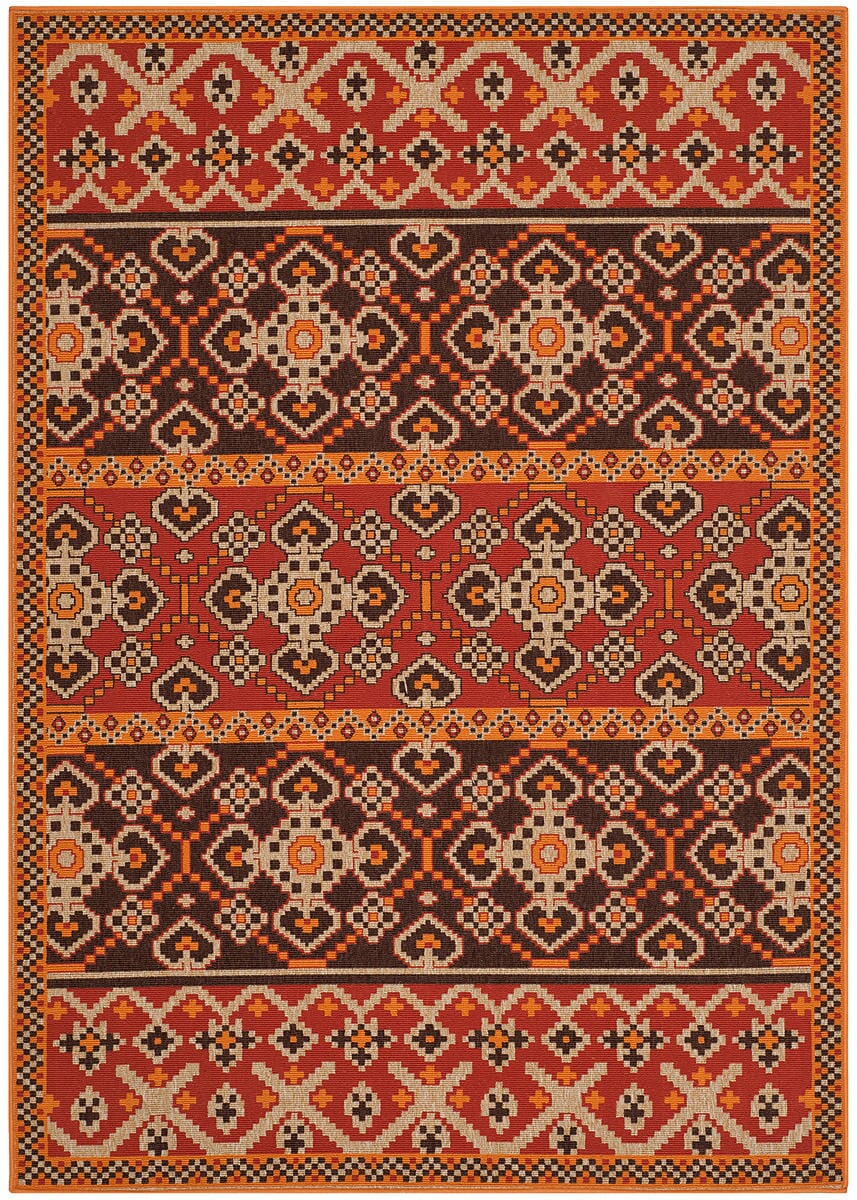 Safavieh Veranda Ver093-0332 Red / Chocolate Rugs.