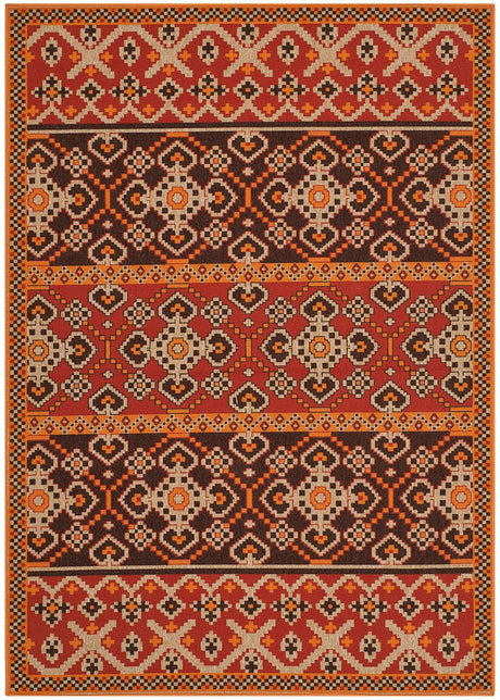 Safavieh Veranda Ver093-0332 Red / Chocolate Rugs.