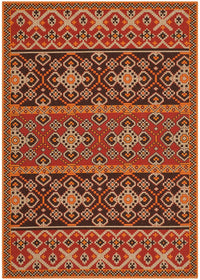 Safavieh Veranda Ver093-0332 Red / Chocolate Area Rug