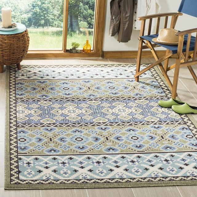 Safavieh Veranda Ver093-0642 Green / Blue Rugs.