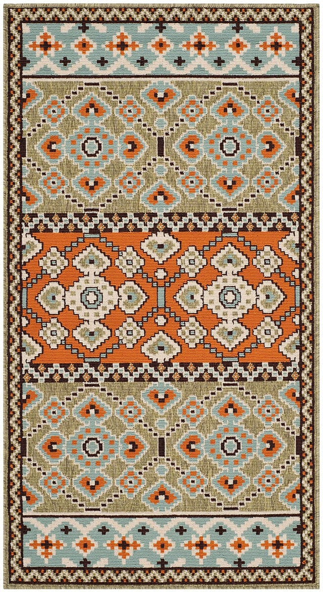 Safavieh Veranda Ver093-0742 Green / Terracotta Rugs.