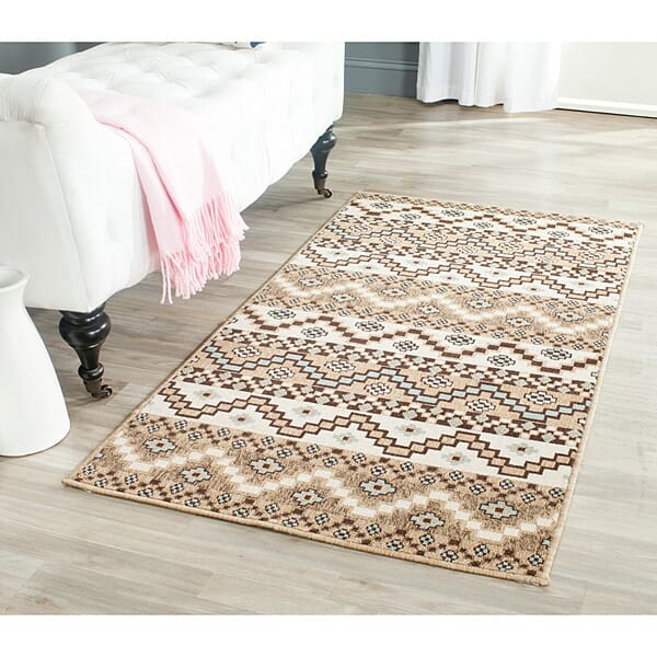 Safavieh Veranda Ver095-0215 Creme / Brown Southwestern Area Rug