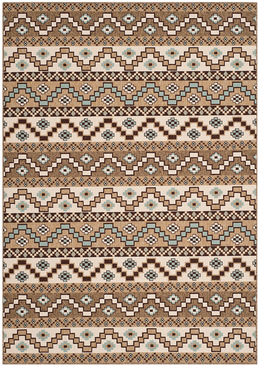 Safavieh Veranda Ver095-0215 Creme / Brown Southwestern Area Rug