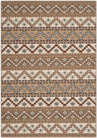 Safavieh Veranda Ver095-0215 Creme / Brown Southwestern Area Rug