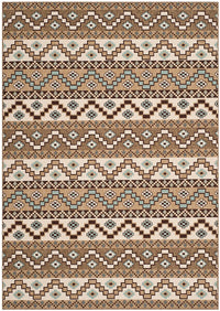 Safavieh Veranda Ver095-0215 Creme / Brown Southwestern Area Rug