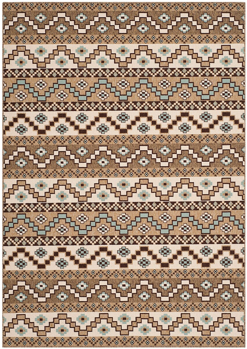 Safavieh Veranda Ver095-0215 Creme / Brown Southwestern Area Rug